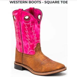 Ariat Pink and Brown Western Boots